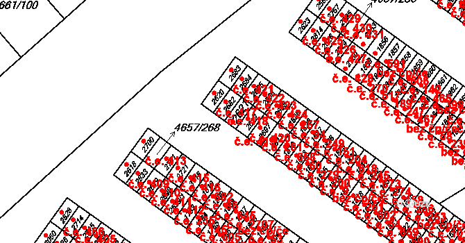 Veselí nad Moravou 419 na parcele st. 2621 v KÚ Veselí-Předměstí, Katastrální mapa
