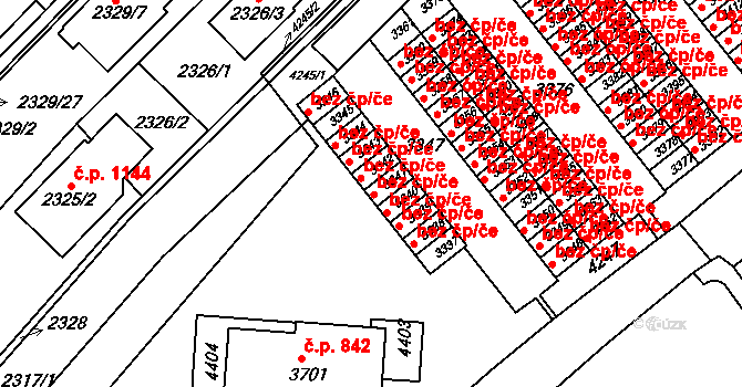 Komín 1075, Brno, Katastrální mapa
