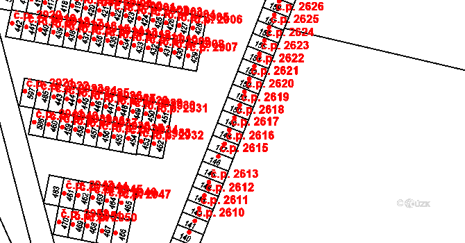 Brníčko 2618, Uničov na parcele st. 149 v KÚ Brníčko, Katastrální mapa