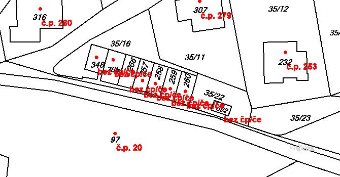 Janské Lázně 38986698 na parcele st. 259 v KÚ Janské Lázně, Katastrální mapa