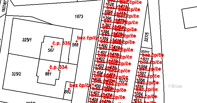 Svitavy 46536698 na parcele st. 401 v KÚ Moravský Lačnov, Katastrální mapa