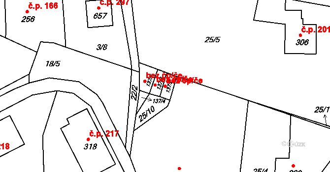 Liberec 47149698 na parcele st. 137/2 v KÚ Machnín, Katastrální mapa