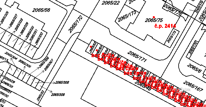 Boskovice 49597698 na parcele st. 2065/84 v KÚ Boskovice, Katastrální mapa