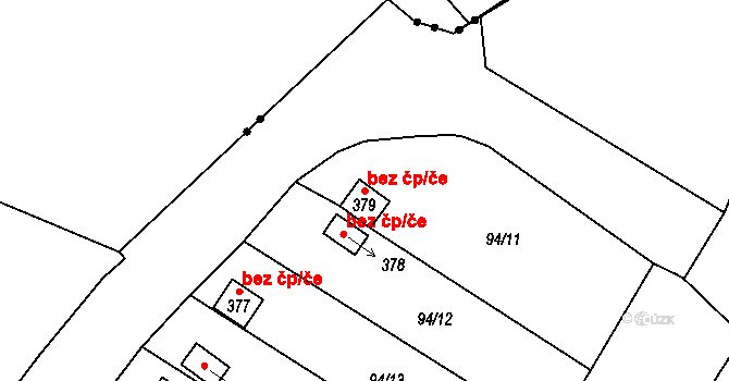 Bečov 50105698 na parcele st. 379 v KÚ Bečov u Mostu, Katastrální mapa