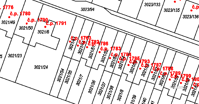 Mikulov 1783 na parcele st. 3021/52 v KÚ Mikulov na Moravě, Katastrální mapa