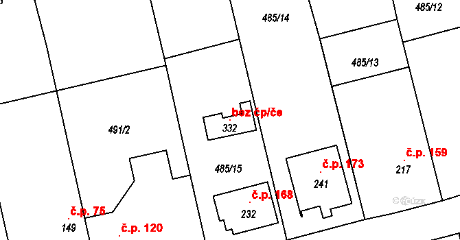 Rokytnice 96213698 na parcele st. 332 v KÚ Rokytnice u Slavičína, Katastrální mapa