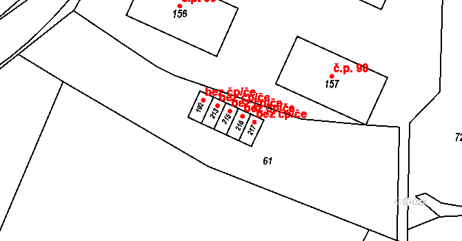 Tisová 42002699 na parcele st. 215 v KÚ Tisová u Tachova, Katastrální mapa
