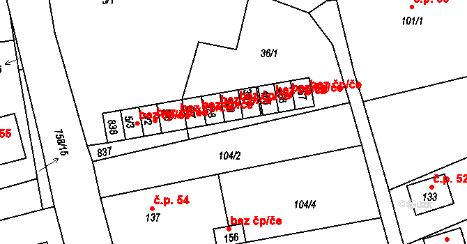 Vlastibořice 42928699 na parcele st. 465 v KÚ Vlastibořice, Katastrální mapa