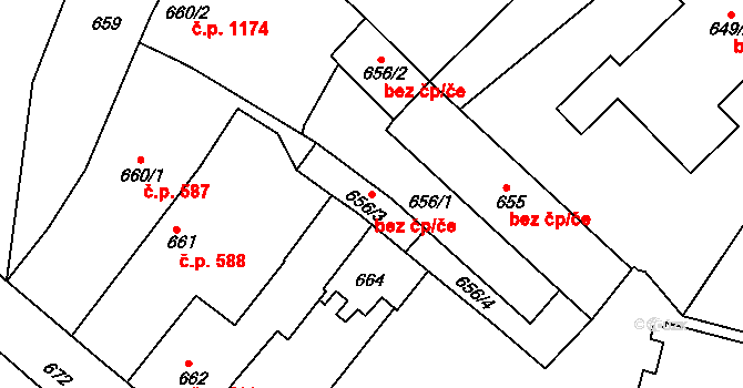 Jemnice 43391699 na parcele st. 656/3 v KÚ Jemnice, Katastrální mapa