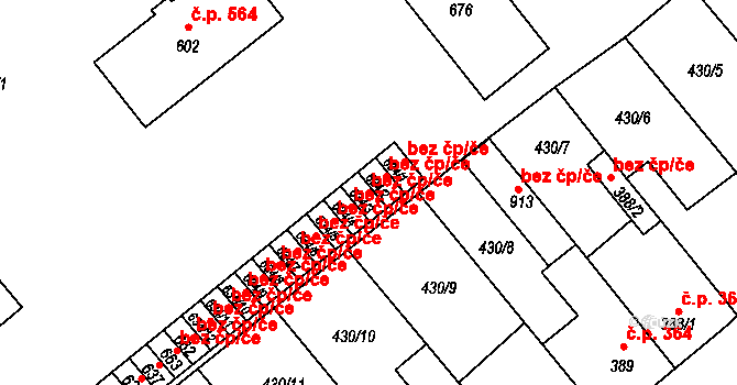 Sezemice 48425699 na parcele st. 634/3 v KÚ Sezemice nad Loučnou, Katastrální mapa