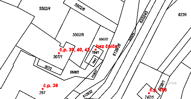 Brumov-Bylnice 82121699 na parcele st. 784/1 v KÚ Sidonie, Katastrální mapa