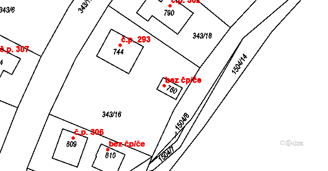 Jamné nad Orlicí 96615699 na parcele st. 760 v KÚ Jamné nad Orlicí, Katastrální mapa