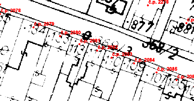 Podlusky 2082, Roudnice nad Labem na parcele st. 111 v KÚ Podlusky, Katastrální mapa