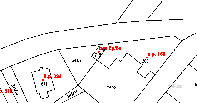 Kněžmost 88536700 na parcele st. 715 v KÚ Kněžmost, Katastrální mapa