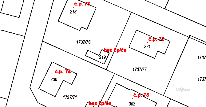Dobev 107112701 na parcele st. 219 v KÚ Oldřichov u Písku, Katastrální mapa