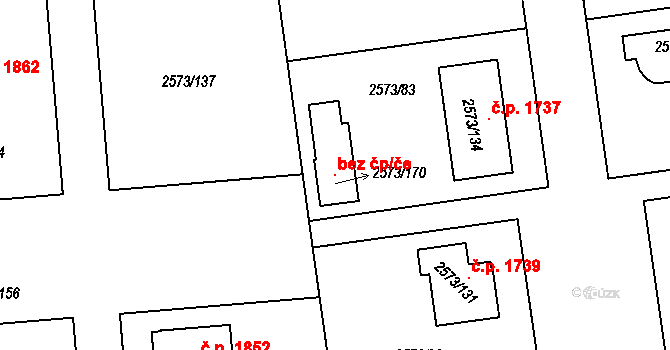 Rychnov nad Kněžnou 121041701 na parcele st. 2573/170 v KÚ Rychnov nad Kněžnou, Katastrální mapa