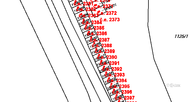 Jihlava 2390 na parcele st. 1129/18 v KÚ Jihlava, Katastrální mapa