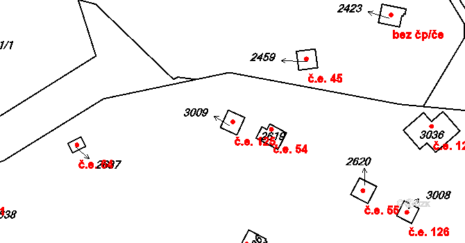 Hamrníky 125, Mariánské Lázně na parcele st. 3009 v KÚ Úšovice, Katastrální mapa