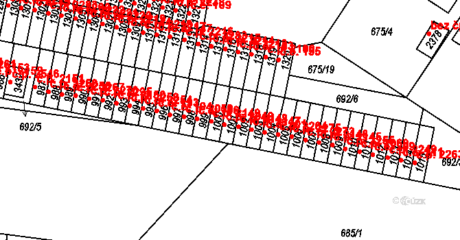 Sezimovo Ústí 2048 na parcele st. 1001 v KÚ Sezimovo Ústí, Katastrální mapa