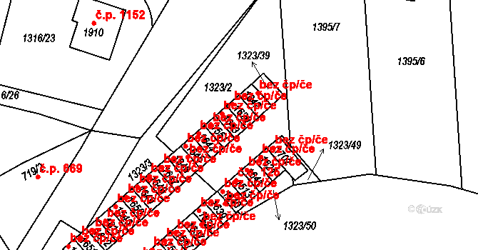 Polná 38688701 na parcele st. 1620 v KÚ Polná, Katastrální mapa