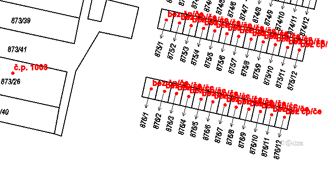 Nýřany 39628701 na parcele st. 876/2 v KÚ Nýřany, Katastrální mapa