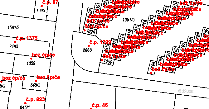 Milevsko 39967701 na parcele st. 1819 v KÚ Milevsko, Katastrální mapa
