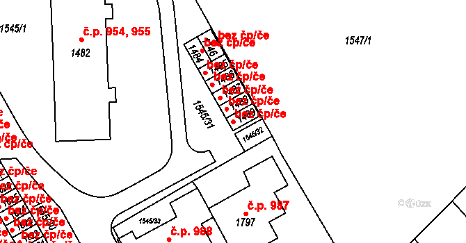 Litomyšl 41693701 na parcele st. 1489 v KÚ Litomyšl, Katastrální mapa