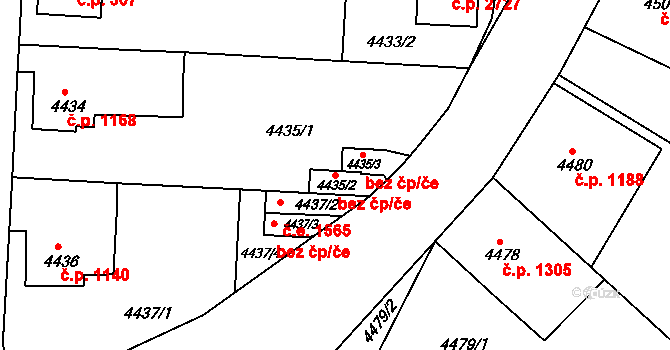 Česká Lípa 42240701 na parcele st. 4435/2 v KÚ Česká Lípa, Katastrální mapa