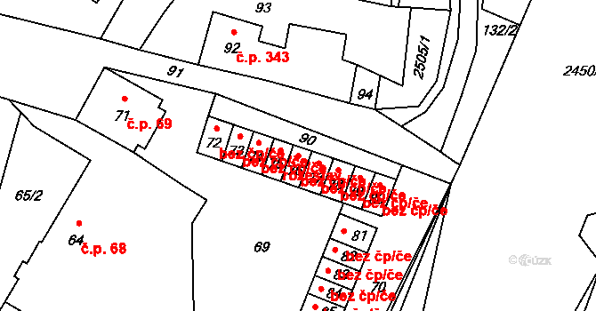 Česká Ves 44320701 na parcele st. 76 v KÚ Česká Ves, Katastrální mapa
