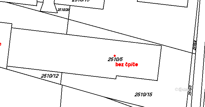 Svatobořice-Mistřín 44572701 na parcele st. 2510/5 v KÚ Svatobořice, Katastrální mapa