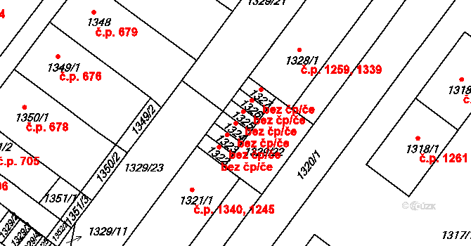 Duchcov 45101701 na parcele st. 1324 v KÚ Duchcov, Katastrální mapa