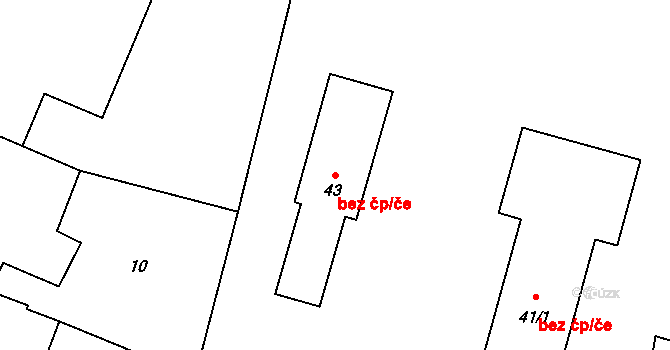 Pšov 45839701 na parcele st. 43 v KÚ Kobylé, Katastrální mapa