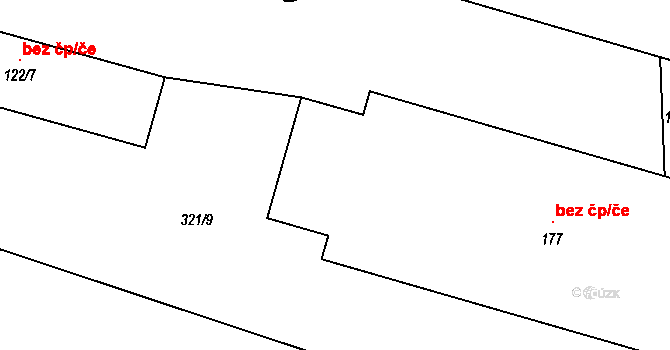 Šárovcova Lhota 45981701 na parcele st. 177 v KÚ Šárovcova Lhota, Katastrální mapa