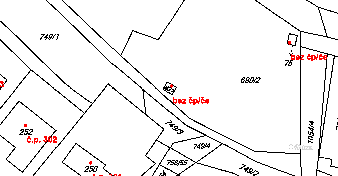 Dolní Pěna 49082701 na parcele st. 237 v KÚ Dolní Pěna, Katastrální mapa