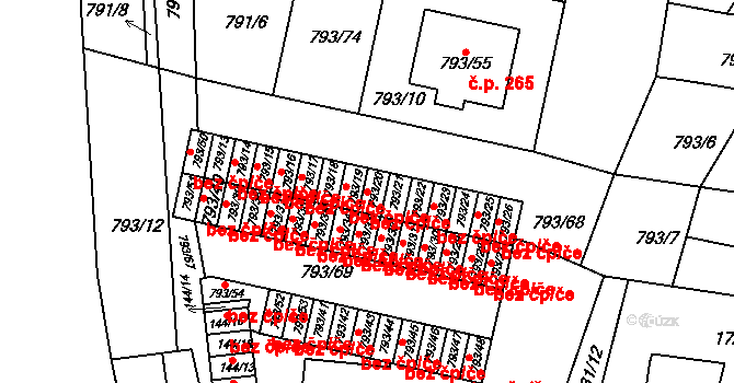 Kutná Hora 49392701 na parcele st. 793/20 v KÚ Sedlec u Kutné Hory, Katastrální mapa