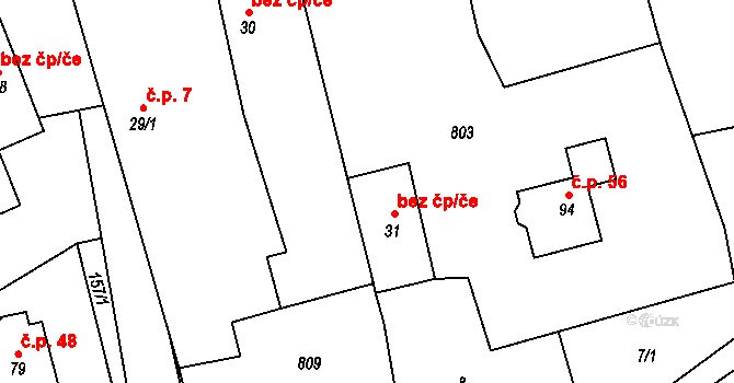 Čenkov 6, Třešť na parcele st. 31 v KÚ Čenkov u Třešti, Katastrální mapa