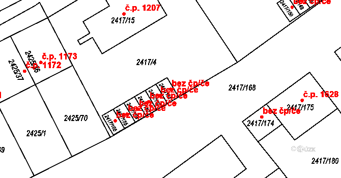Rychnov nad Kněžnou 83956701 na parcele st. 2417/151 v KÚ Rychnov nad Kněžnou, Katastrální mapa