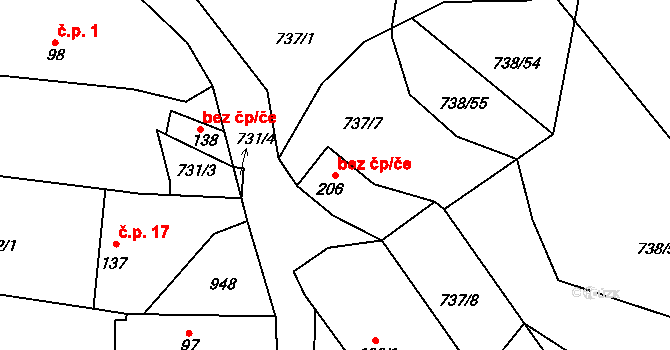 Světlá 30, Žďár nad Orlicí, Katastrální mapa