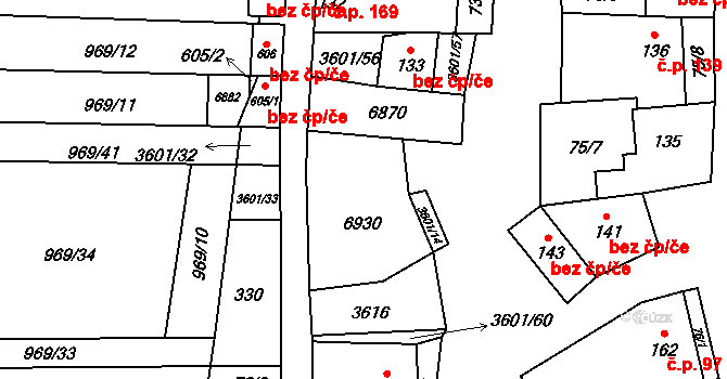 Brumovice 220 na parcele st. 134 v KÚ Brumovice, Katastrální mapa