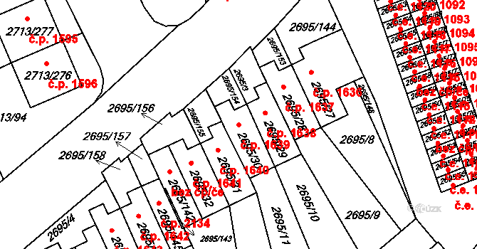 Pelhřimov 1639 na parcele st. 2695/30 v KÚ Pelhřimov, Katastrální mapa