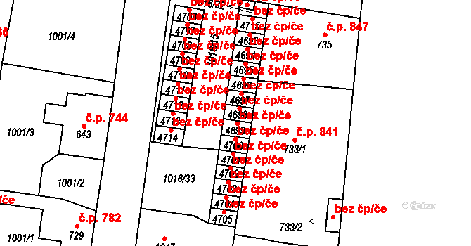 Jablonec nad Nisou 165, Katastrální mapa