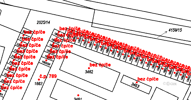 Klatovy 50235702 na parcele st. 1860/15 v KÚ Klatovy, Katastrální mapa