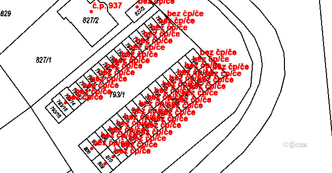 Nový Bor 161 na parcele st. 798 v KÚ Nový Bor, Katastrální mapa
