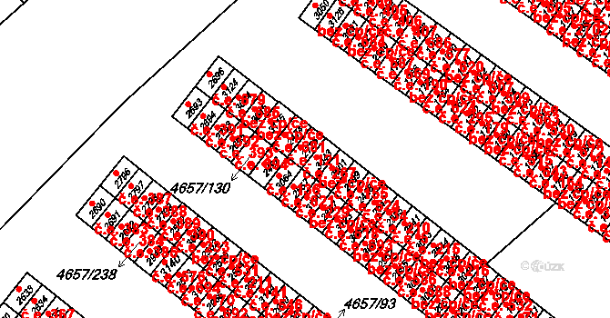 Veselí nad Moravou 267 na parcele st. 2725 v KÚ Veselí-Předměstí, Katastrální mapa