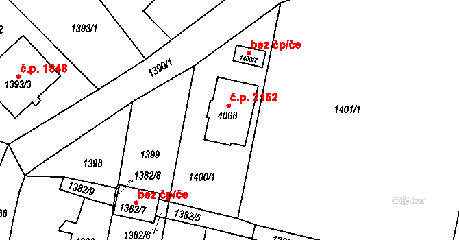 Tachov 2162 na parcele st. 4068 v KÚ Tachov, Katastrální mapa