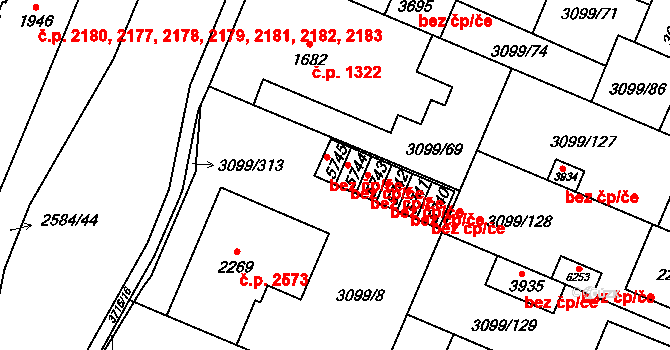Břeclav 42352703 na parcele st. 5745 v KÚ Břeclav, Katastrální mapa