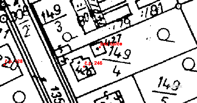 Kácov 44001703 na parcele st. 427 v KÚ Kácov, Katastrální mapa