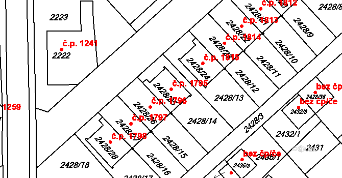 Turnov 1795 na parcele st. 2428/25 v KÚ Turnov, Katastrální mapa