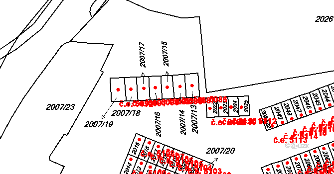 Kadaň 5088 na parcele st. 2007/15 v KÚ Kadaň, Katastrální mapa