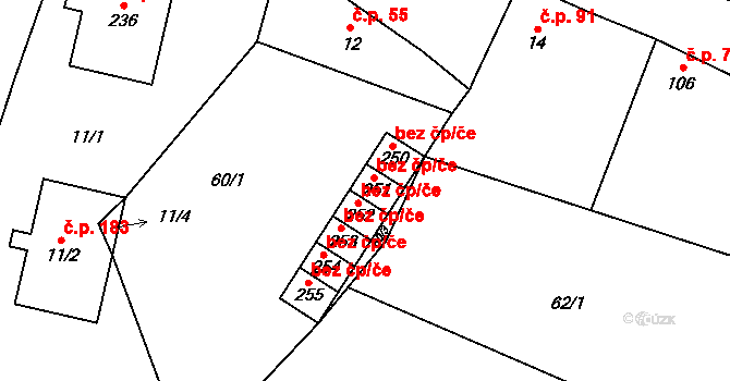Milostín 25, Katastrální mapa
